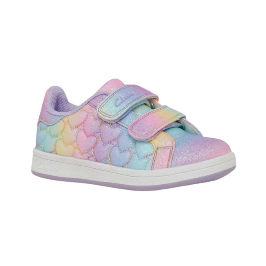 Kids CLARKS | Delvey Jnr - Rainbow Glitter