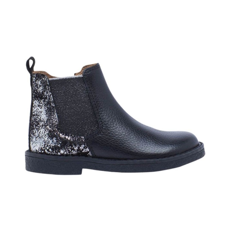 Kids CLARKS | Chelsea 2 Jnr - Black/Silver Distress