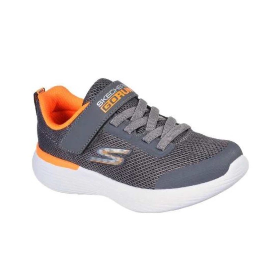 Kids SKECHERS | 405101L - Charcoal/Orange