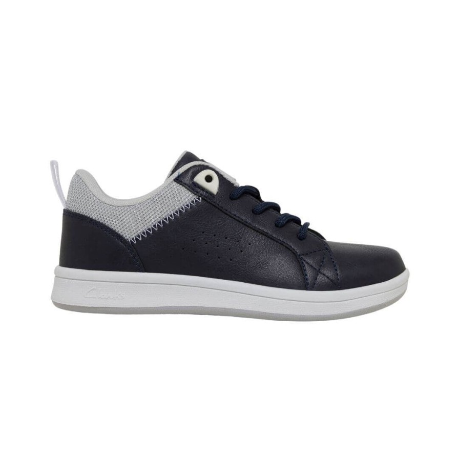 Kids CLARKS | Denham Snr - Navy/Grey