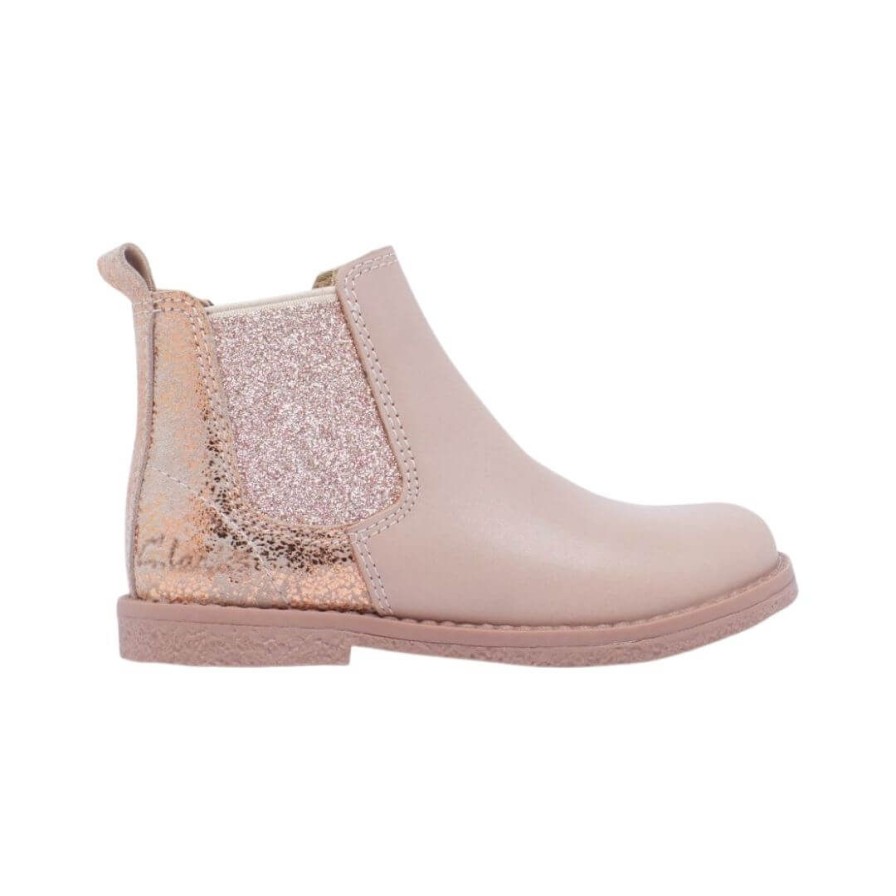 Kids CLARKS | Chelsea 2 Jnr - Rose/Rose Gold Distress