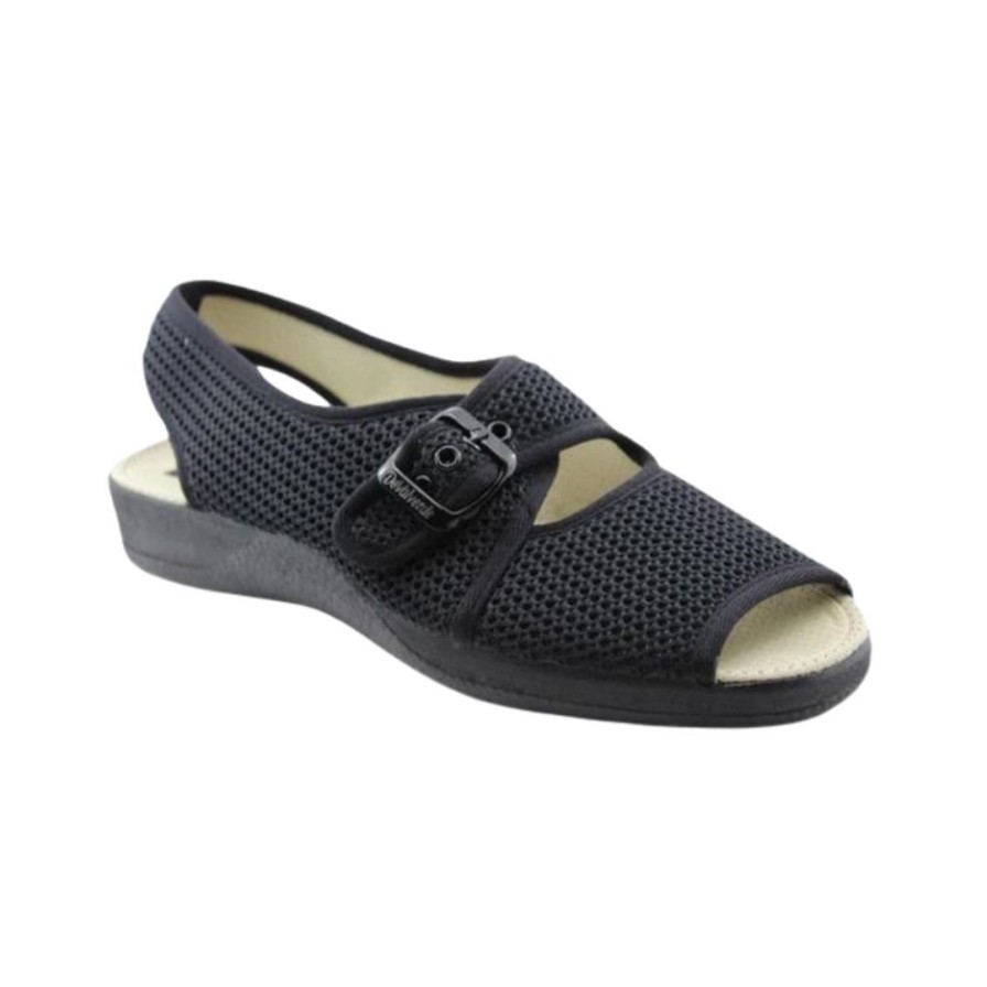 Womens DE VALVERDE | 185 Mesh Sandal - Black