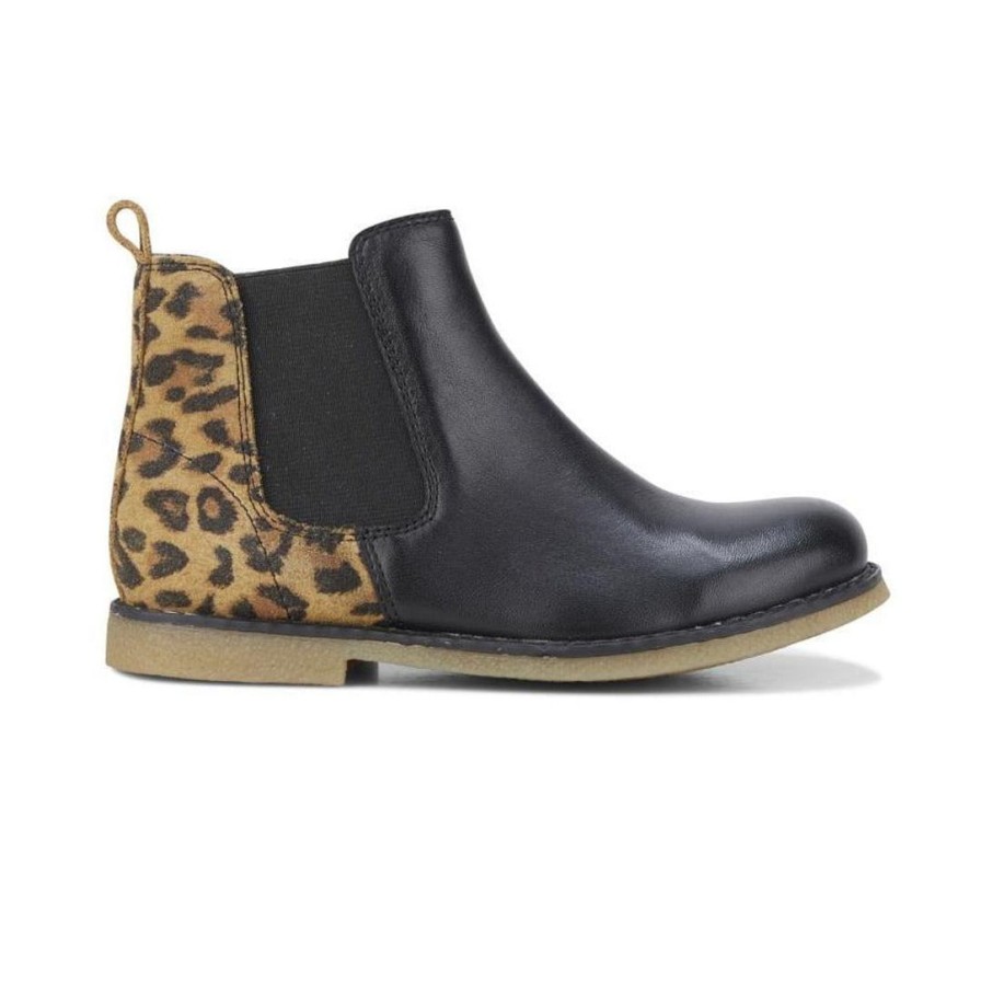 Kids CLARKS | Chelsea - Black/Leopard