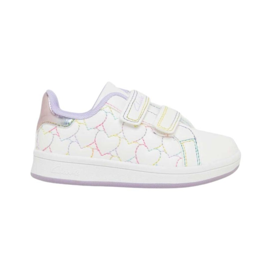 Kids CLARKS | Delvey Jnr - White Multi