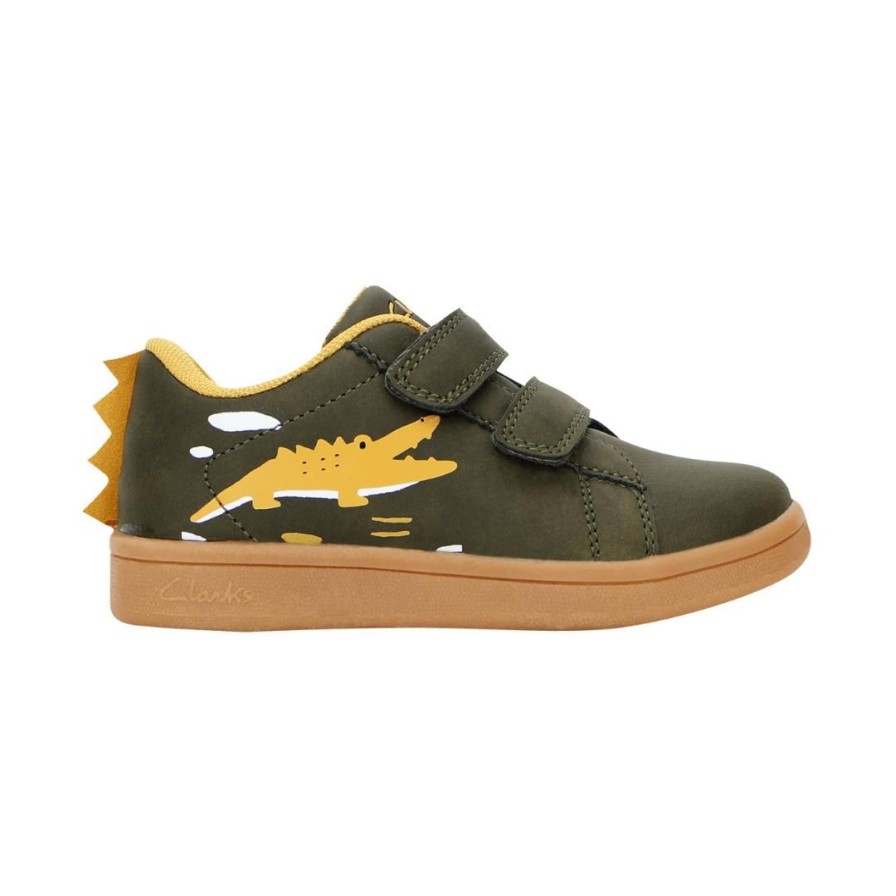 Kids CLARKS | Darby - Khaki/Mustard