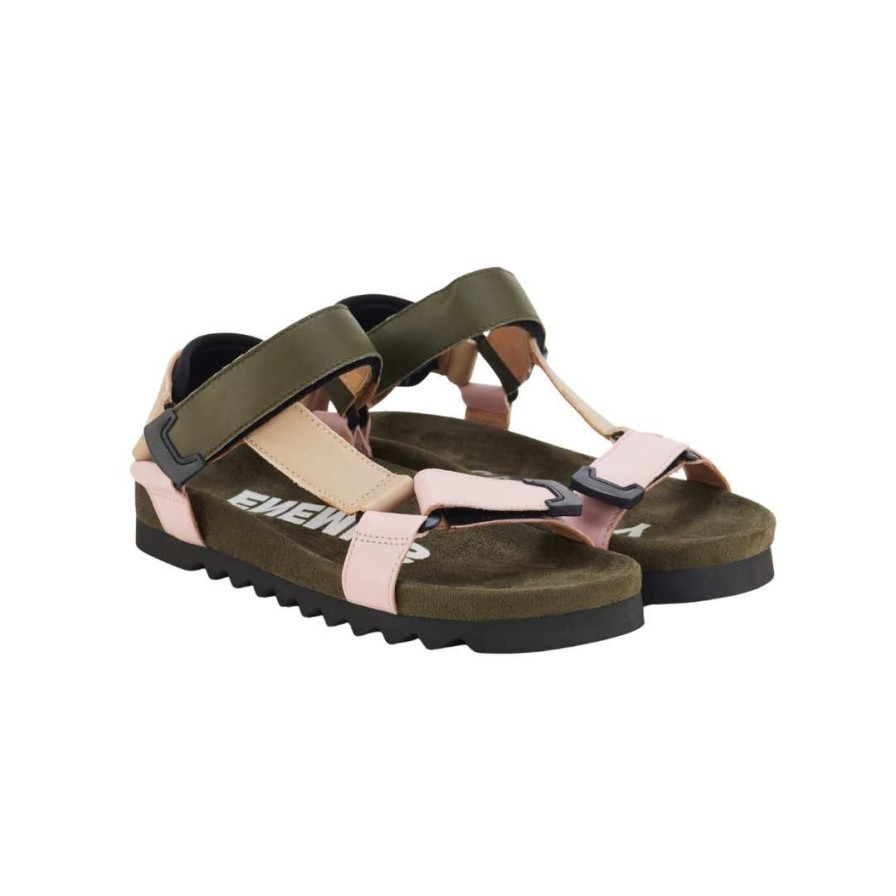 Womens ROLLIE | Sandal Tooth Wedge - Blush Combo