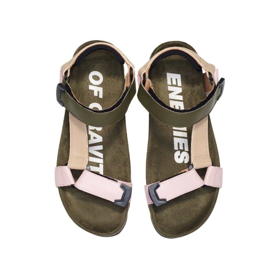 Womens ROLLIE | Sandal Tooth Wedge - Blush Combo