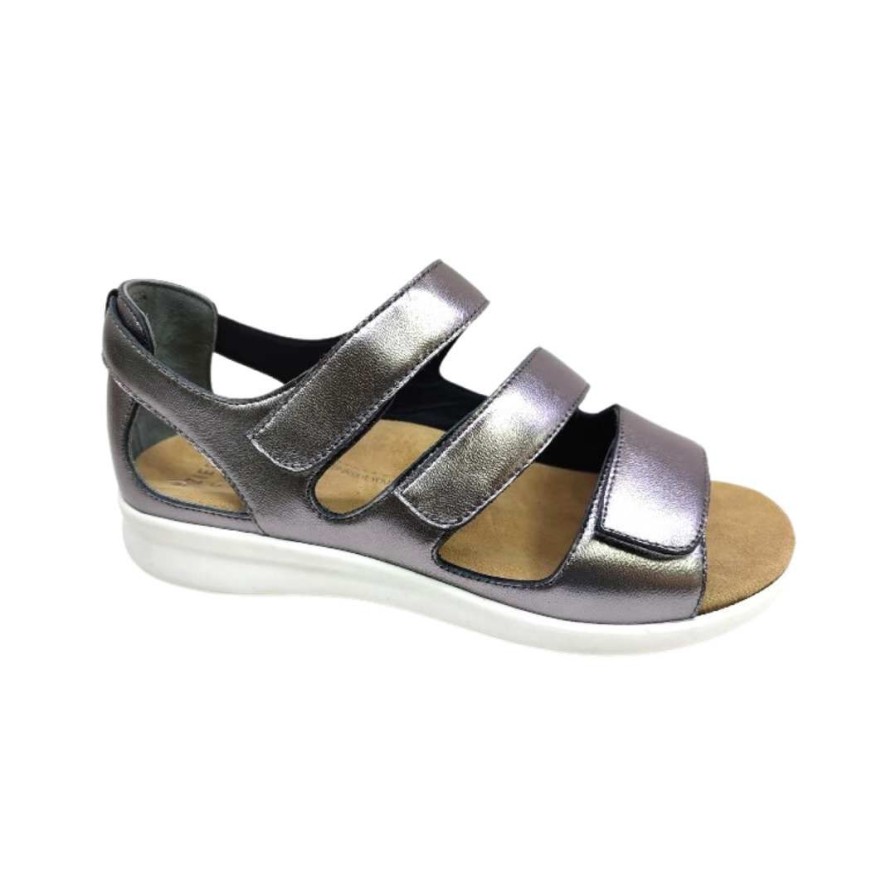 Womens ZIERA | Bexleys - Pewter/White Sole