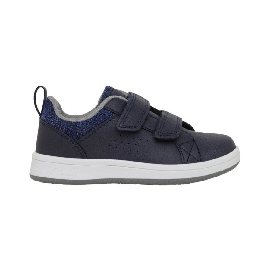 Kids CLARKS | Denham Jnr - Navy/Tweed