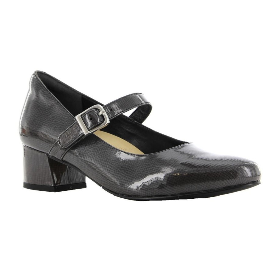 Womens ZIERA | Veda - Grey Cross Hatch Patent