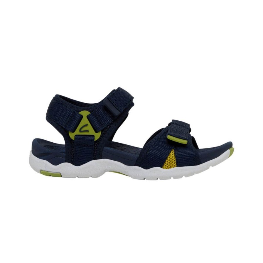 Kids CLARKS | Theo - Navy/Green/Yellow