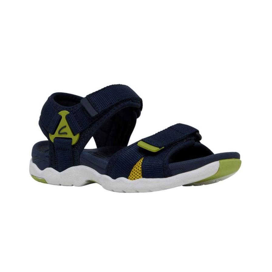 Kids CLARKS | Theo - Navy/Green/Yellow