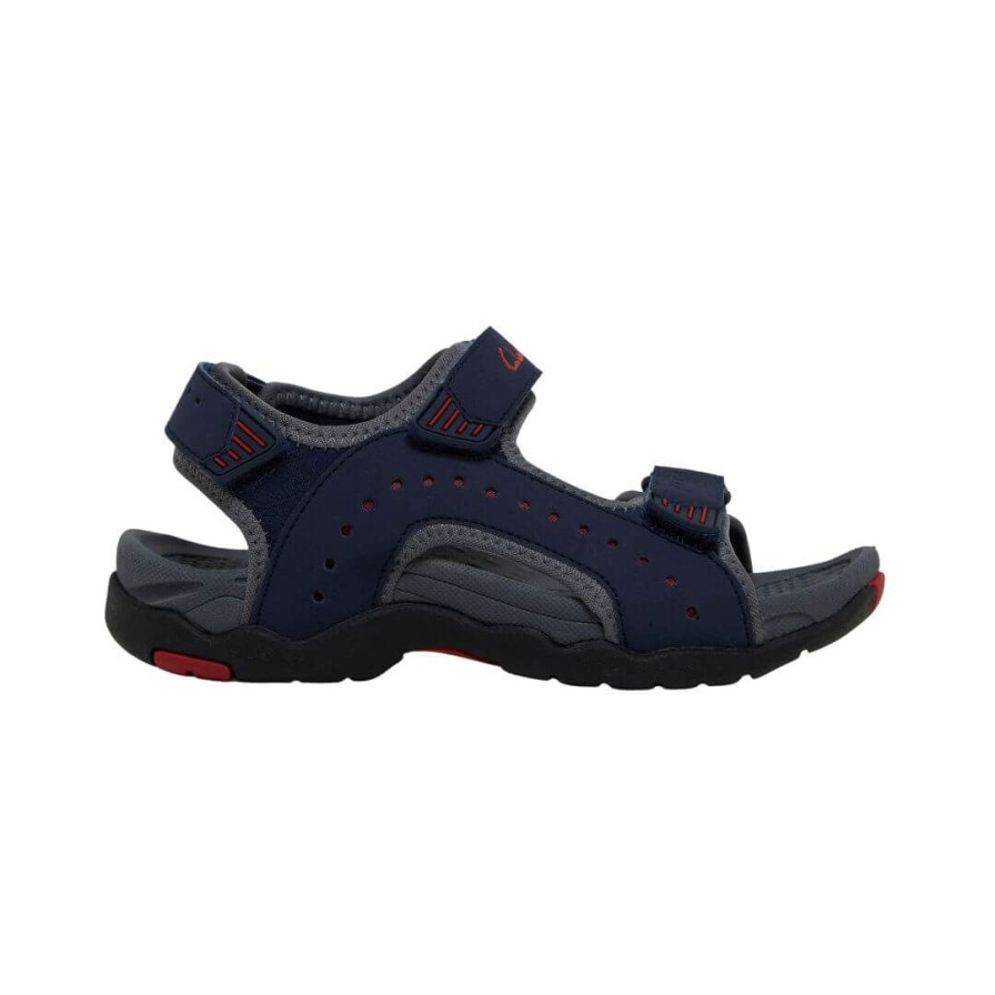 Kids CLARKS | Terry Clks - Navy/Grey/Red